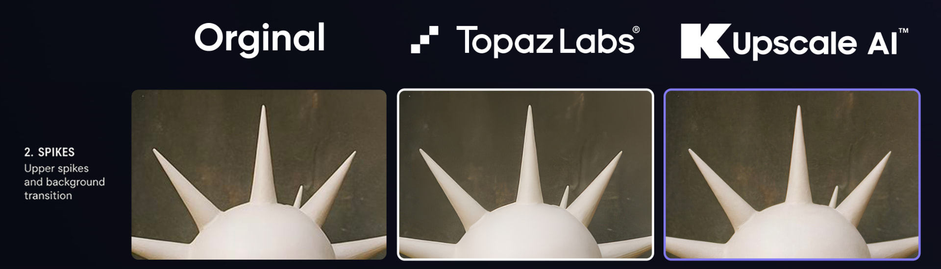 Upscale AI sammenlignet med Topaz Labs